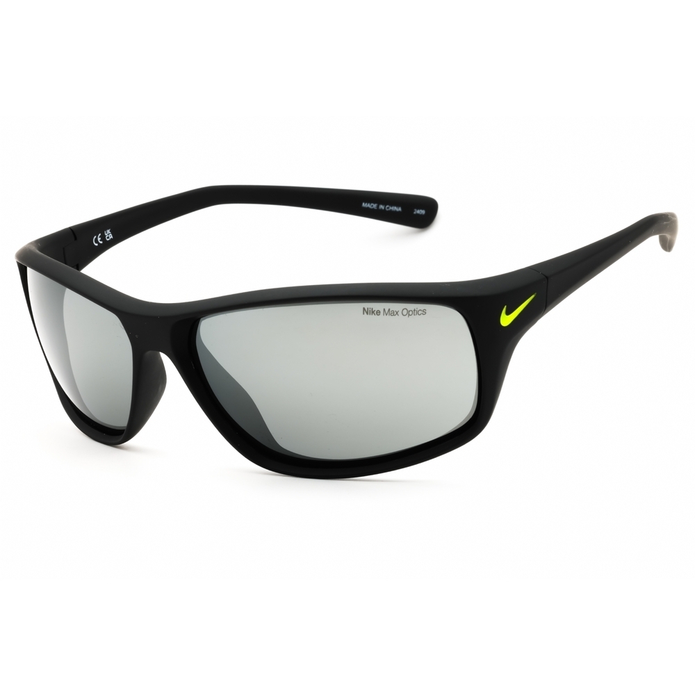 NWT Nike ADRENALINE FQ4601 Matte Blk Rectangle 64mm Sunglasses